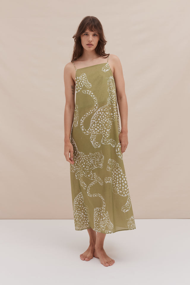 Square Nightie The Jag Print Sage