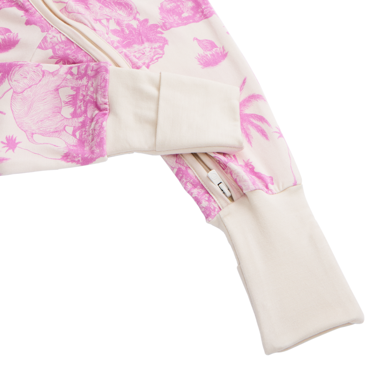 MORI x D&D Clever Zip Sleepsuit Loxodonta Pink