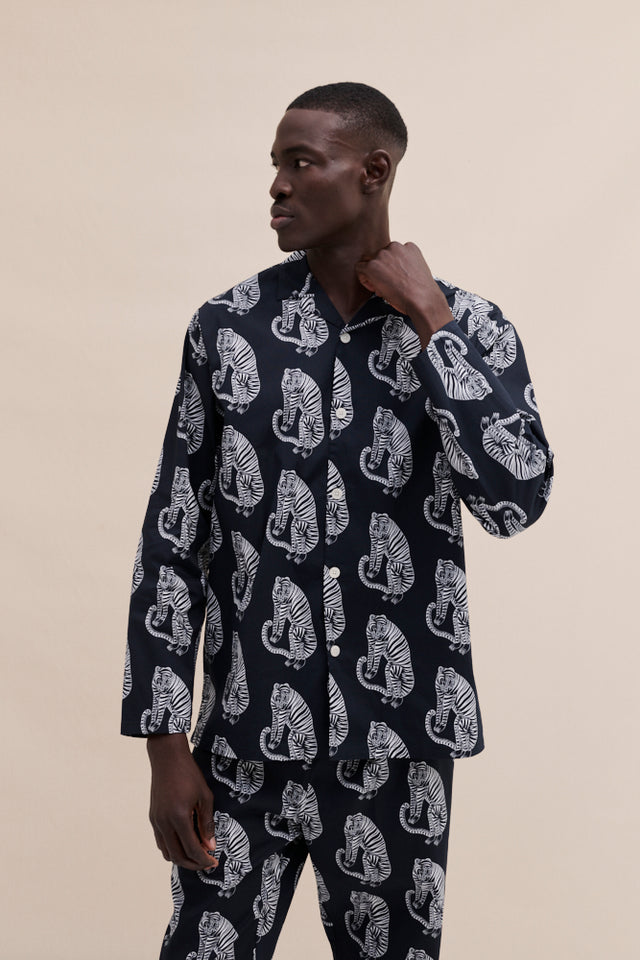 Men’s 402 Long Pyjama Set Sansindo Navy