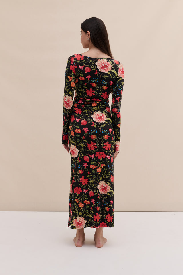 Lyocell Jersey Long Sleeve Wrap Nightie Persephone