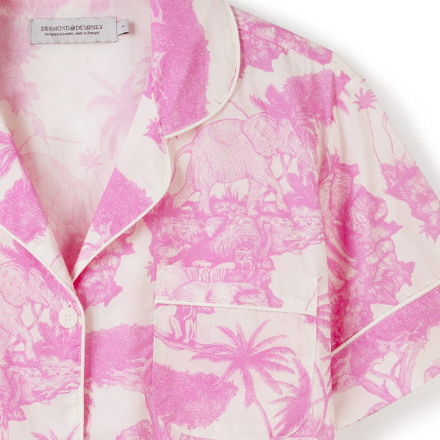 Short Pyjama Set Loxodonta Print Pink