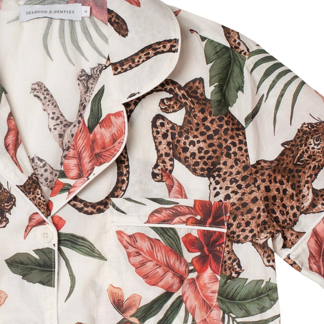 Short Pyjama Set Soleia Leopard Print Cream