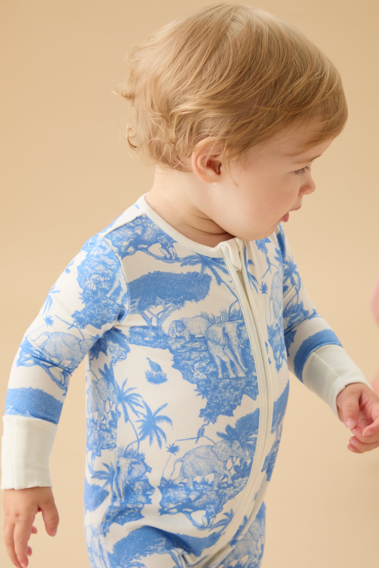 MORI x D&D Clever Zip Sleepsuit Loxodonta Blue