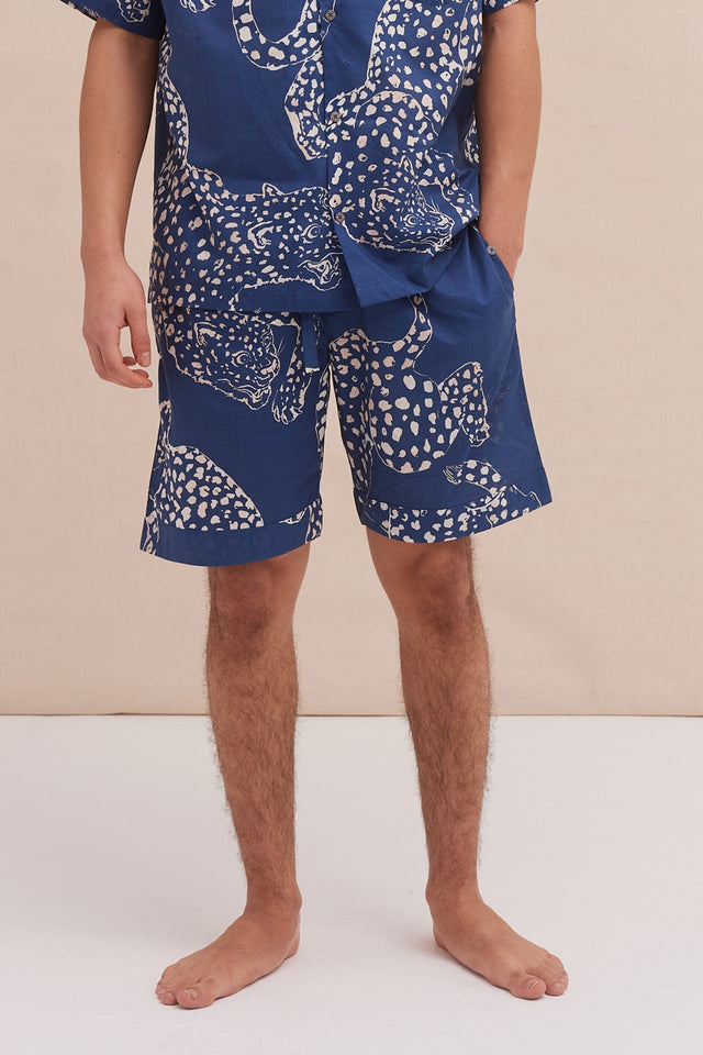Men’s Pyjama Shorts The Jag Print Blue