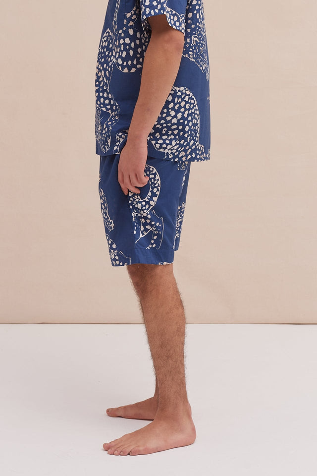 Men’s Pyjama Shorts The Jag Print Blue