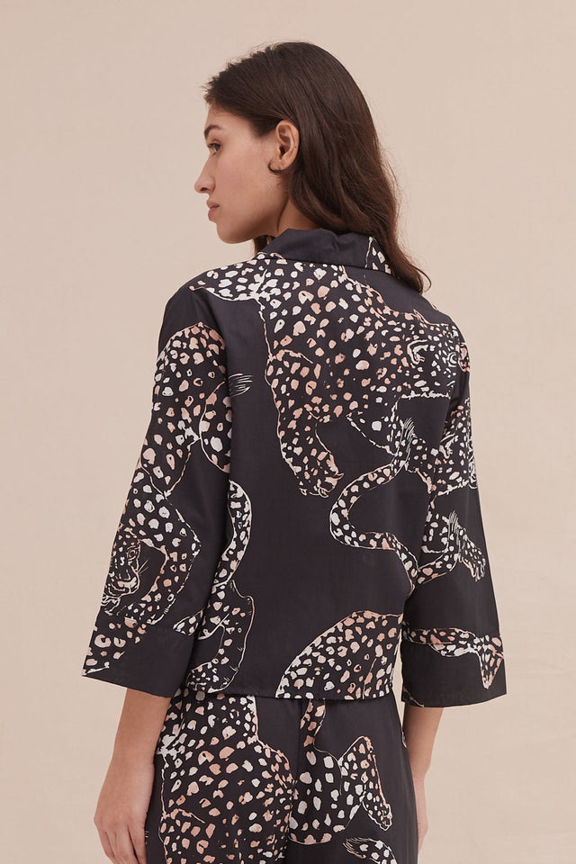 Boxy Shirt The Jag Print Navy