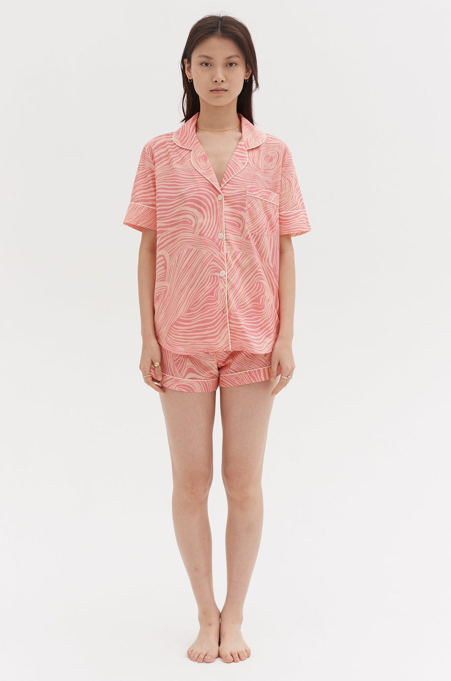 Short Pyjama Set Tellus Print Pink