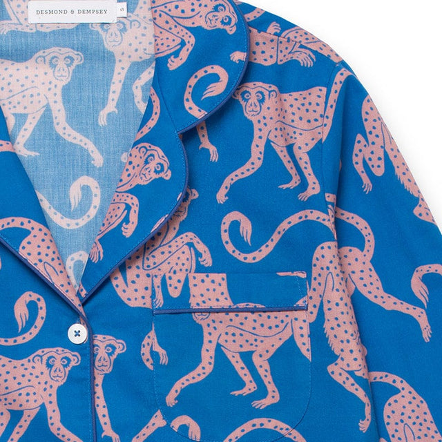 Short Pyjama Set Chango Print Blue/Pink