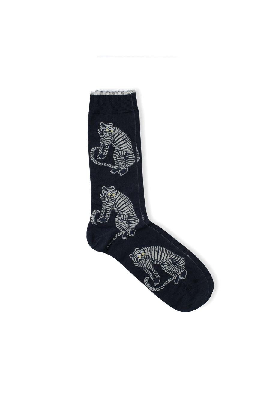 Men’s Socks Sansindo Tiger Print Black/Cream