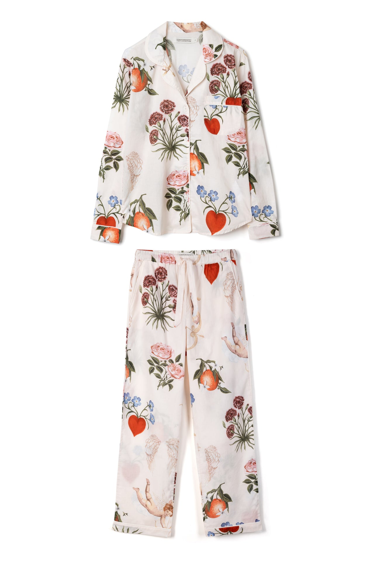 Long Pyjama Set Primavera Cream