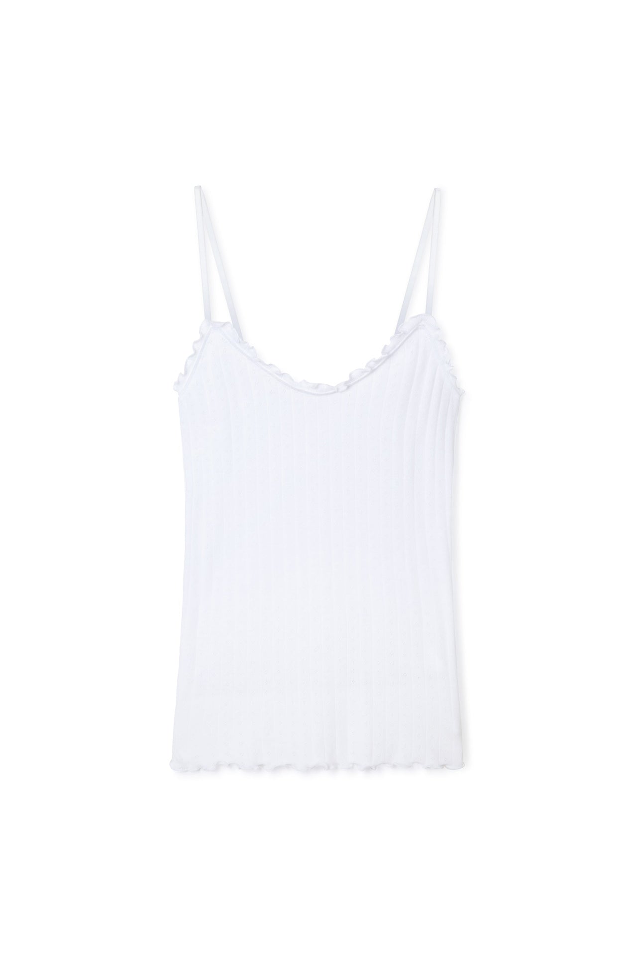 Soft V Tank Top White