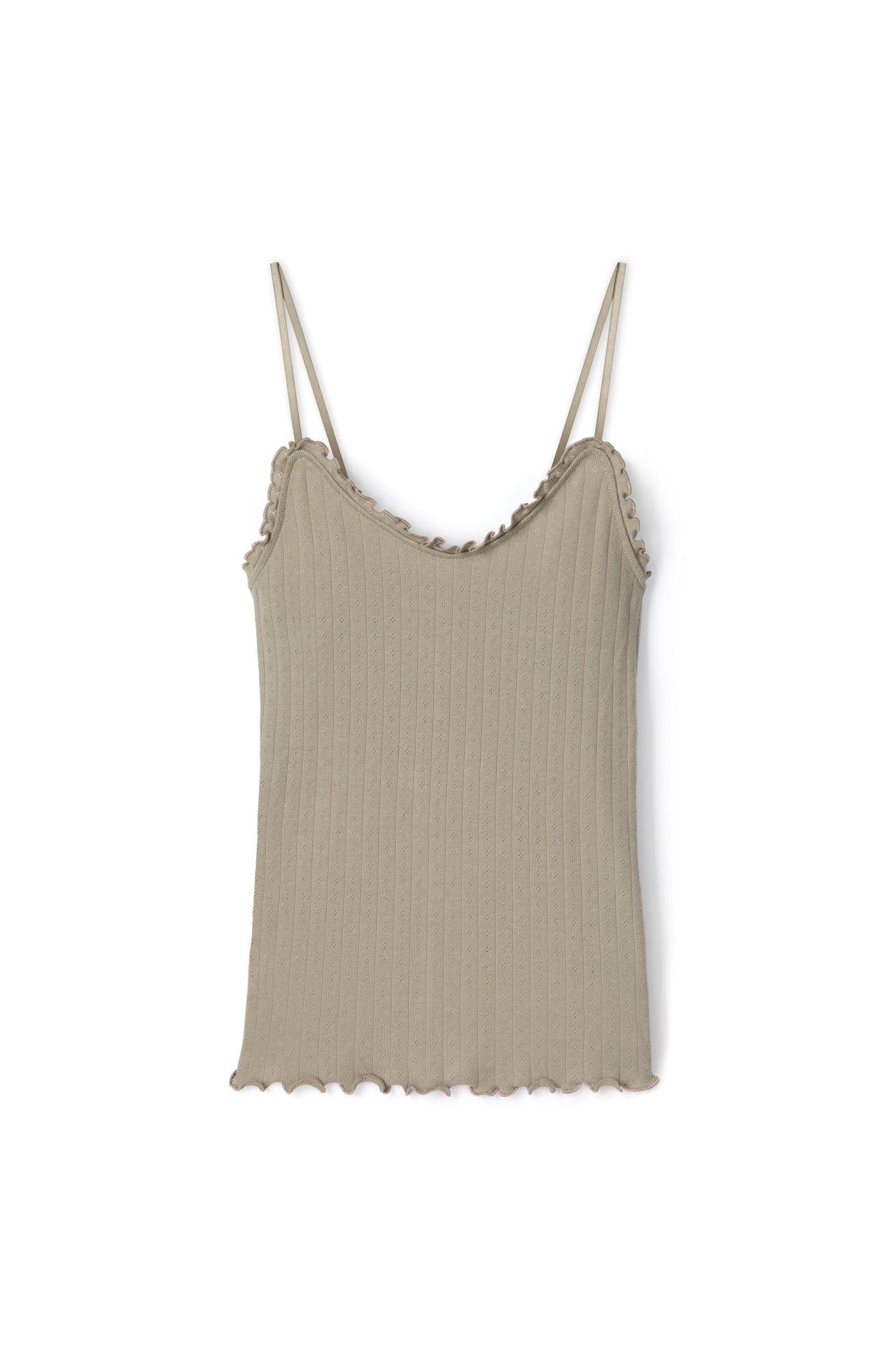 Soft V Tank Top Khaki