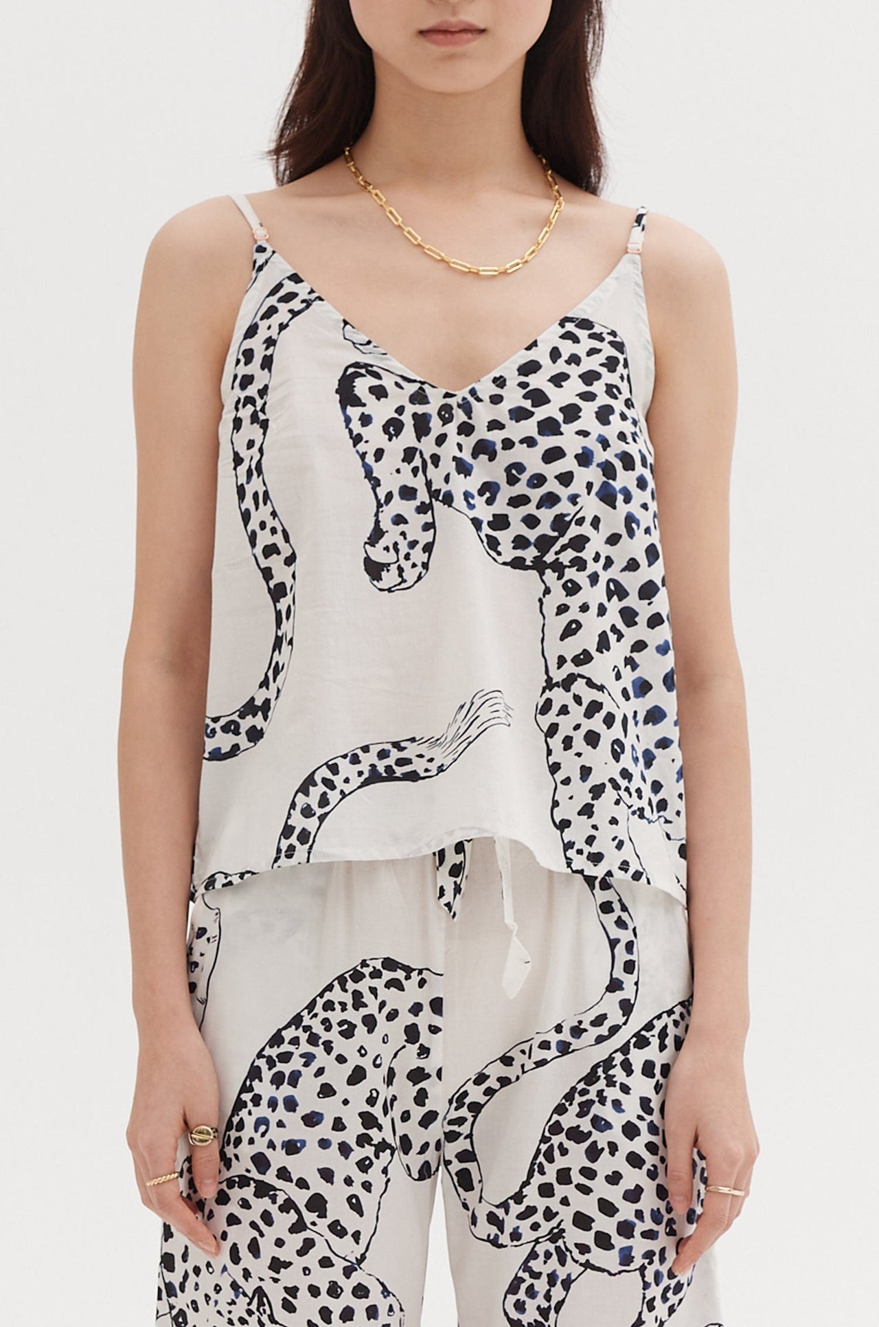 Old Cami Top The Jag Print Cream