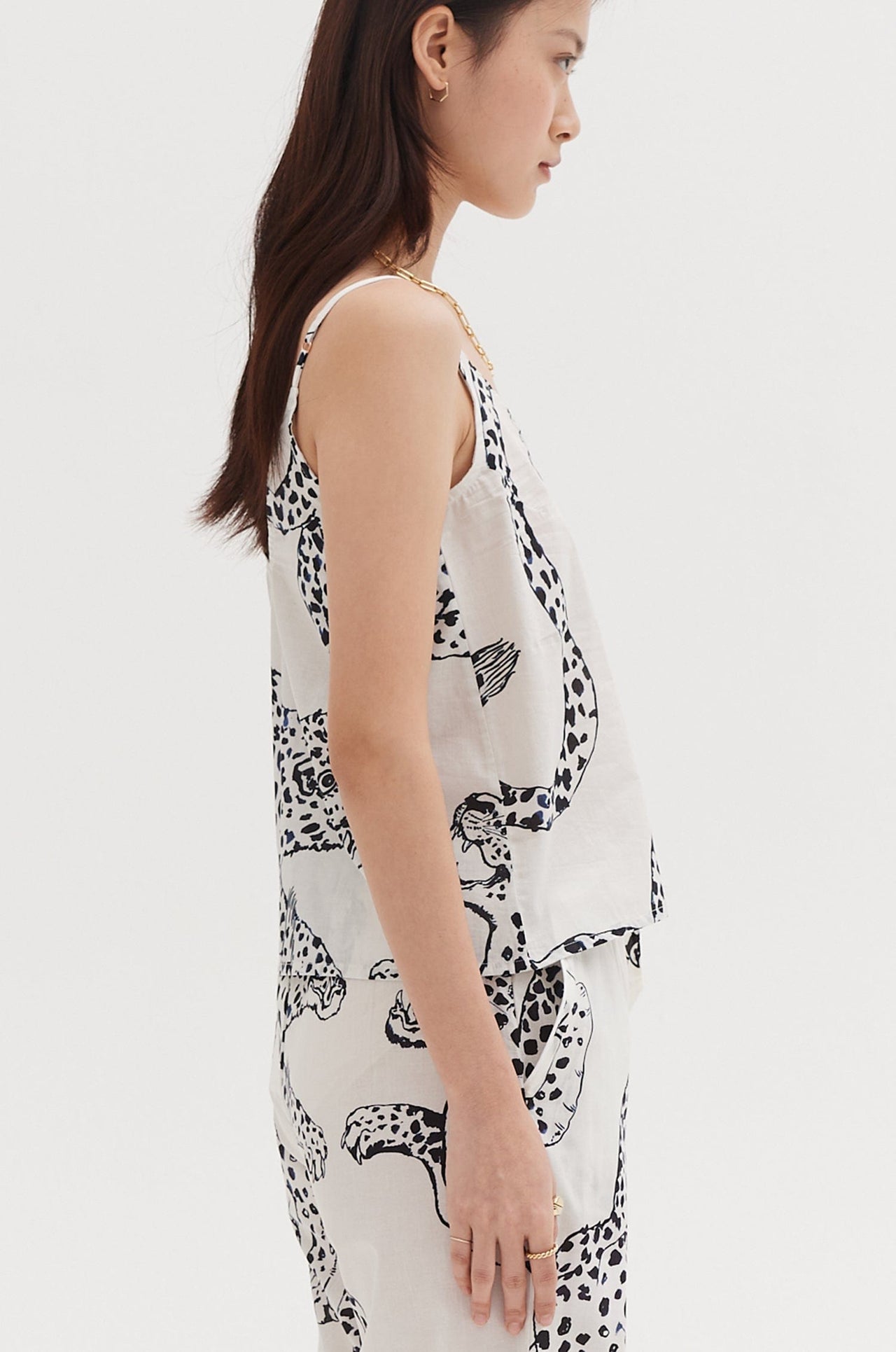 Old Cami Top The Jag Print Cream