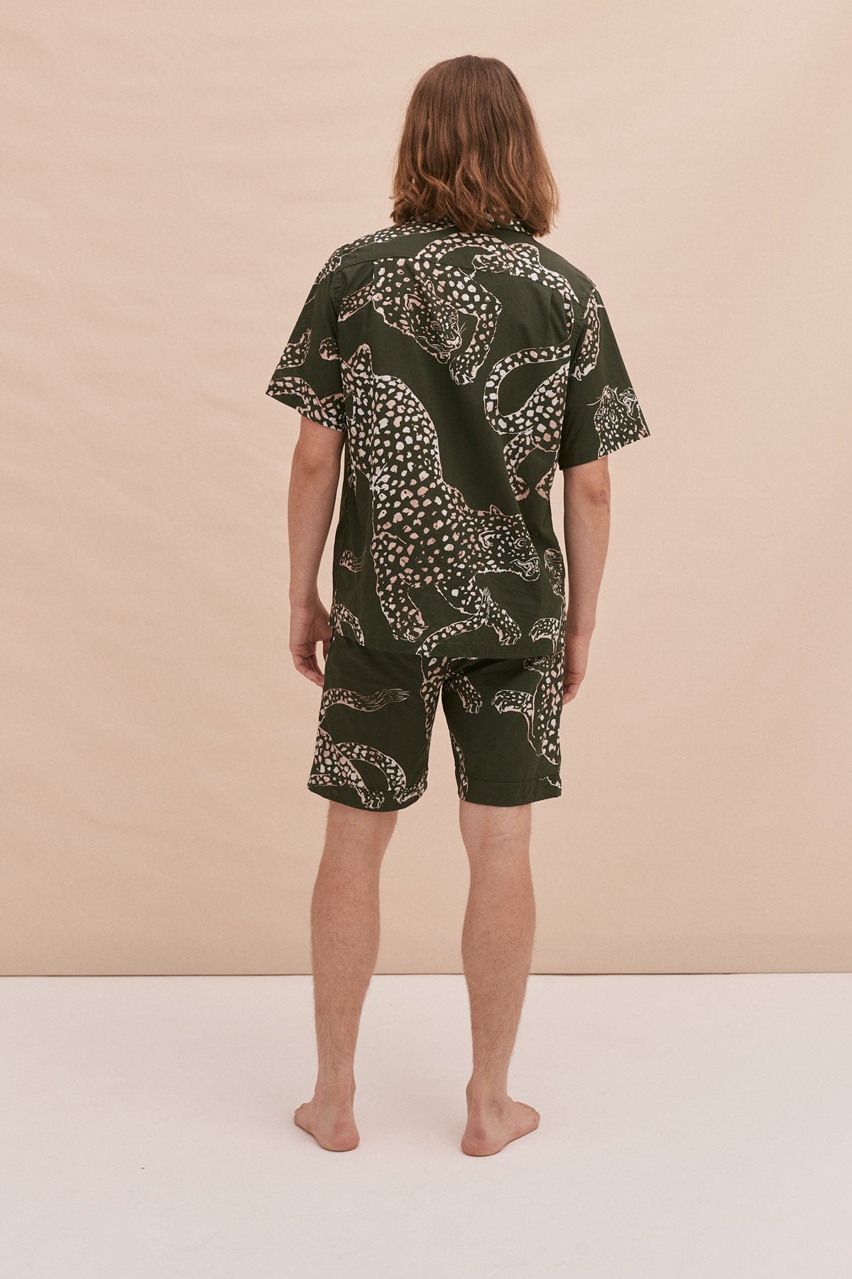 Men’s Cuban Pyjama Set The Jag Print Green