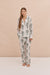 Long Pyjama Set Howie Pineapple Print White/Green