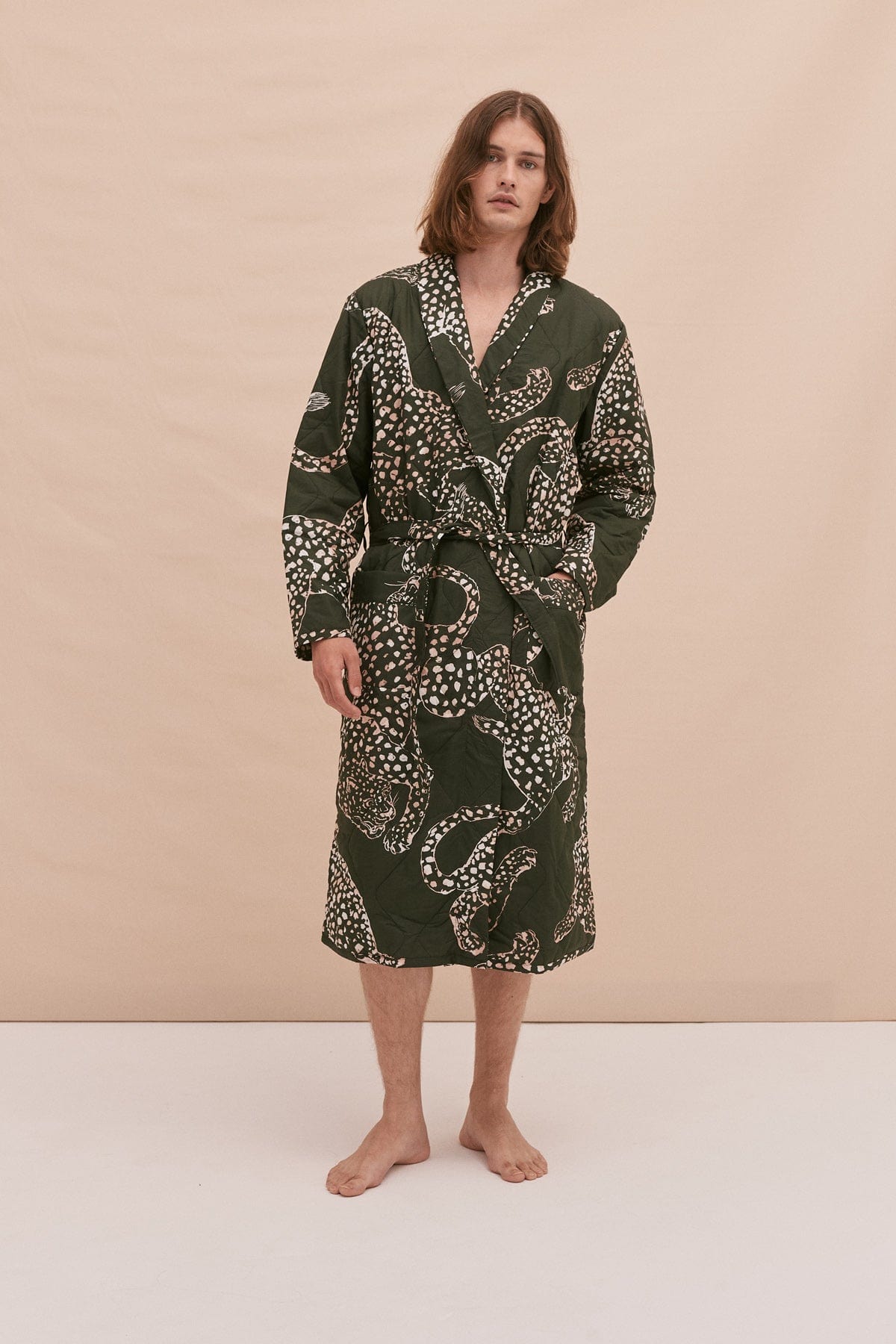 Quilted Robe Jag Print