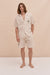 Men’s Embroidered Pyjama Shorts Oxford Stripe Ochre