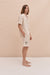 Men’s Embroidered Pyjama Shorts Oxford Stripe Ochre