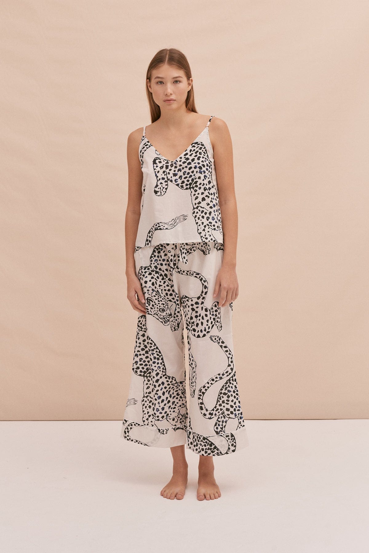 Cami & Wide Leg Set The Jag Print Cream