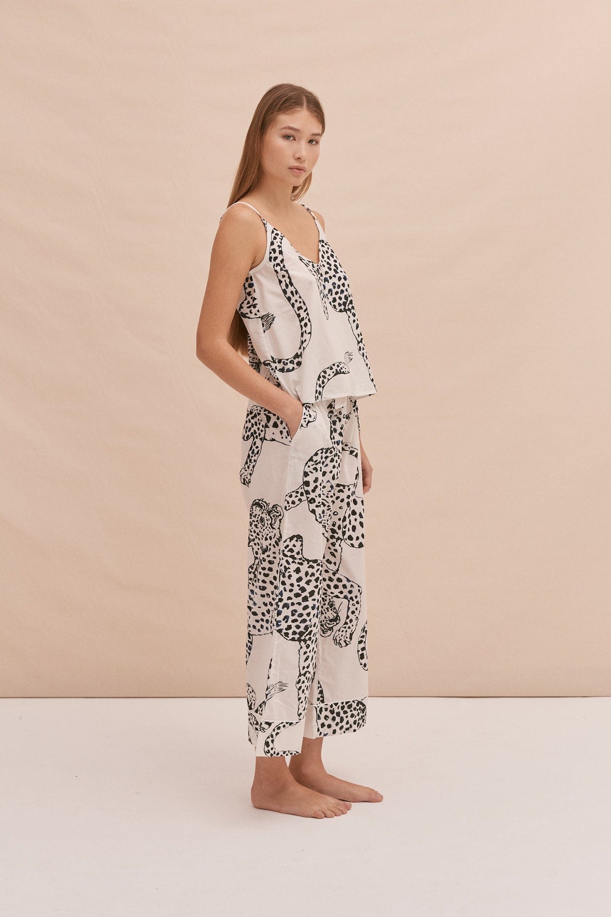 Cami & Wide Leg Set The Jag Print Cream