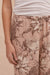 Lounge Trouser Night Bloom Print Rose Latte Linen