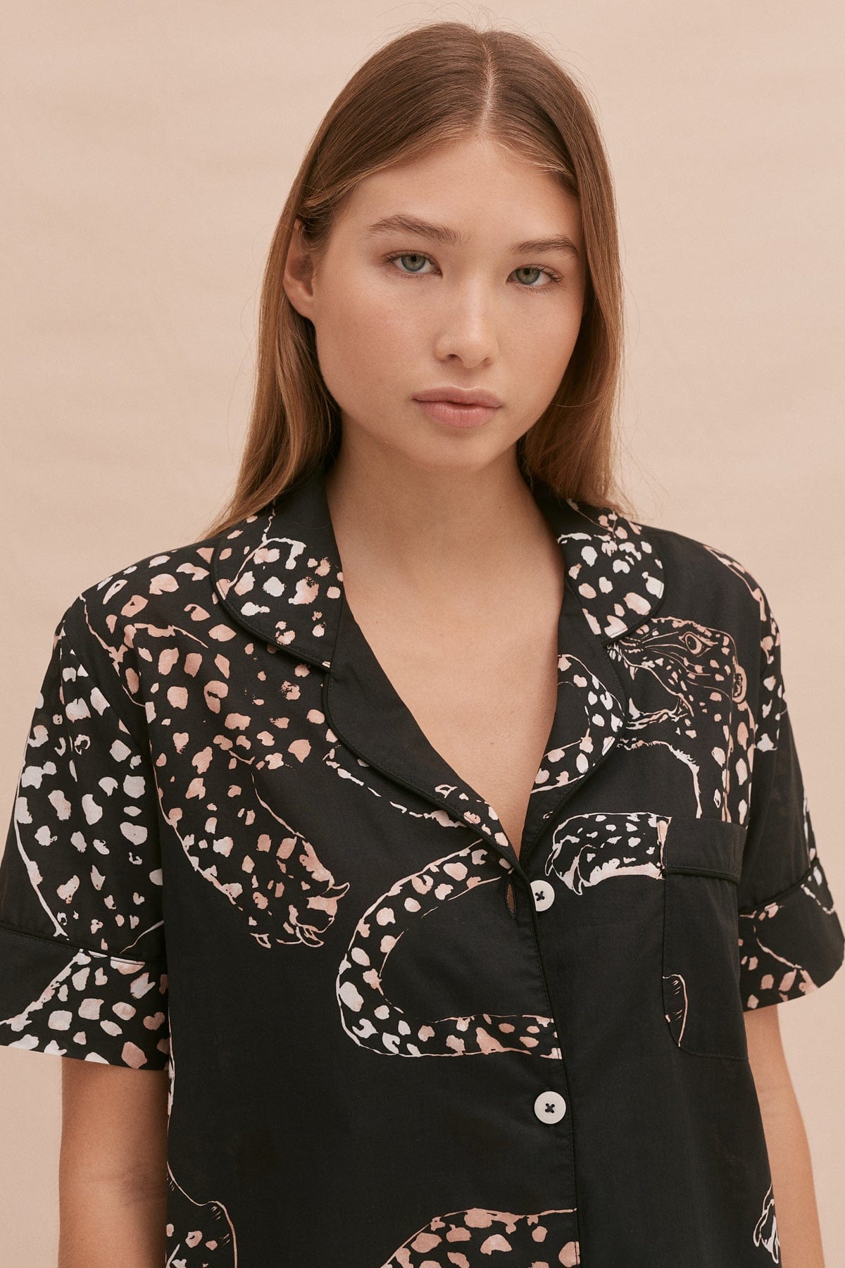 Short Pyjama Set The Jag Print Navy