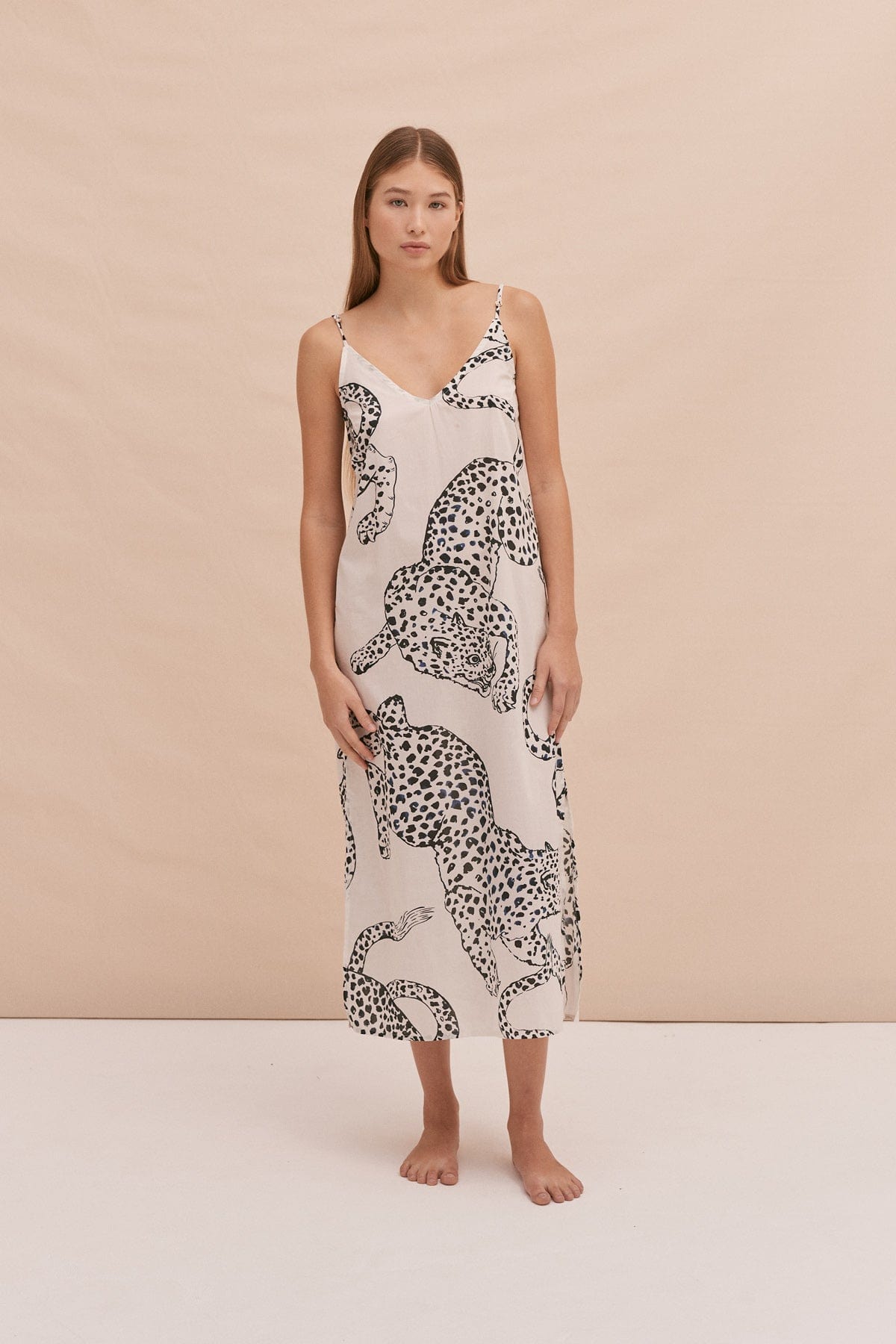 Slip Nightie The Jag Print Cream