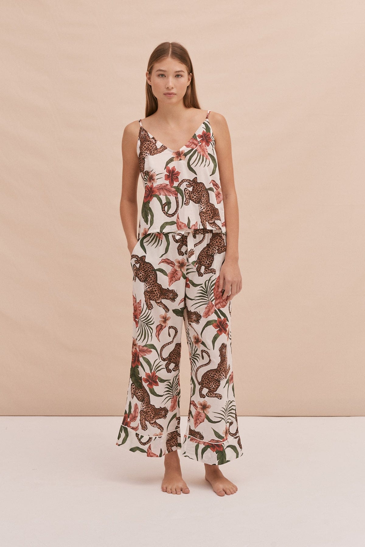 Cami Top Wide Leg Trouser Set Soleia Print