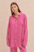 Lounge Shirt Cerise Pink Linen
