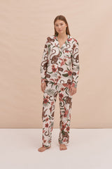 Long Pyjama Set Soleia Print Cream