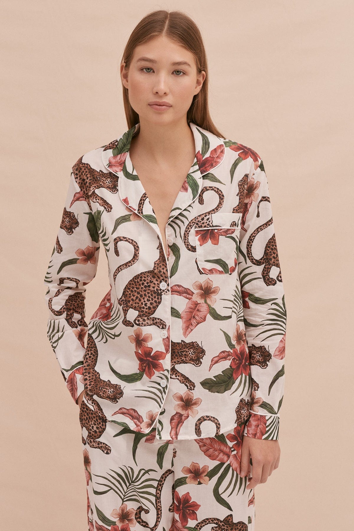 Long Pyjama Set Soleia Print Cream