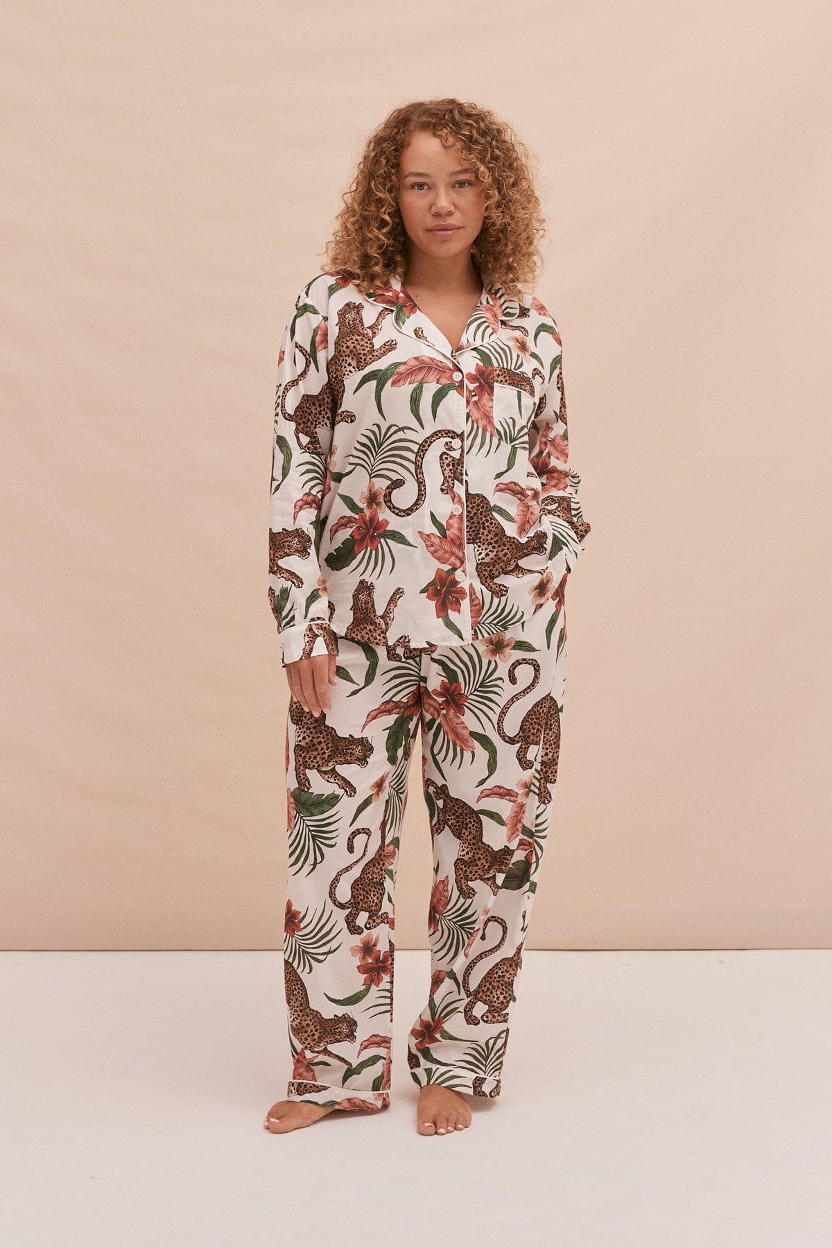 Long Pyjama Set Soleia Print Cream