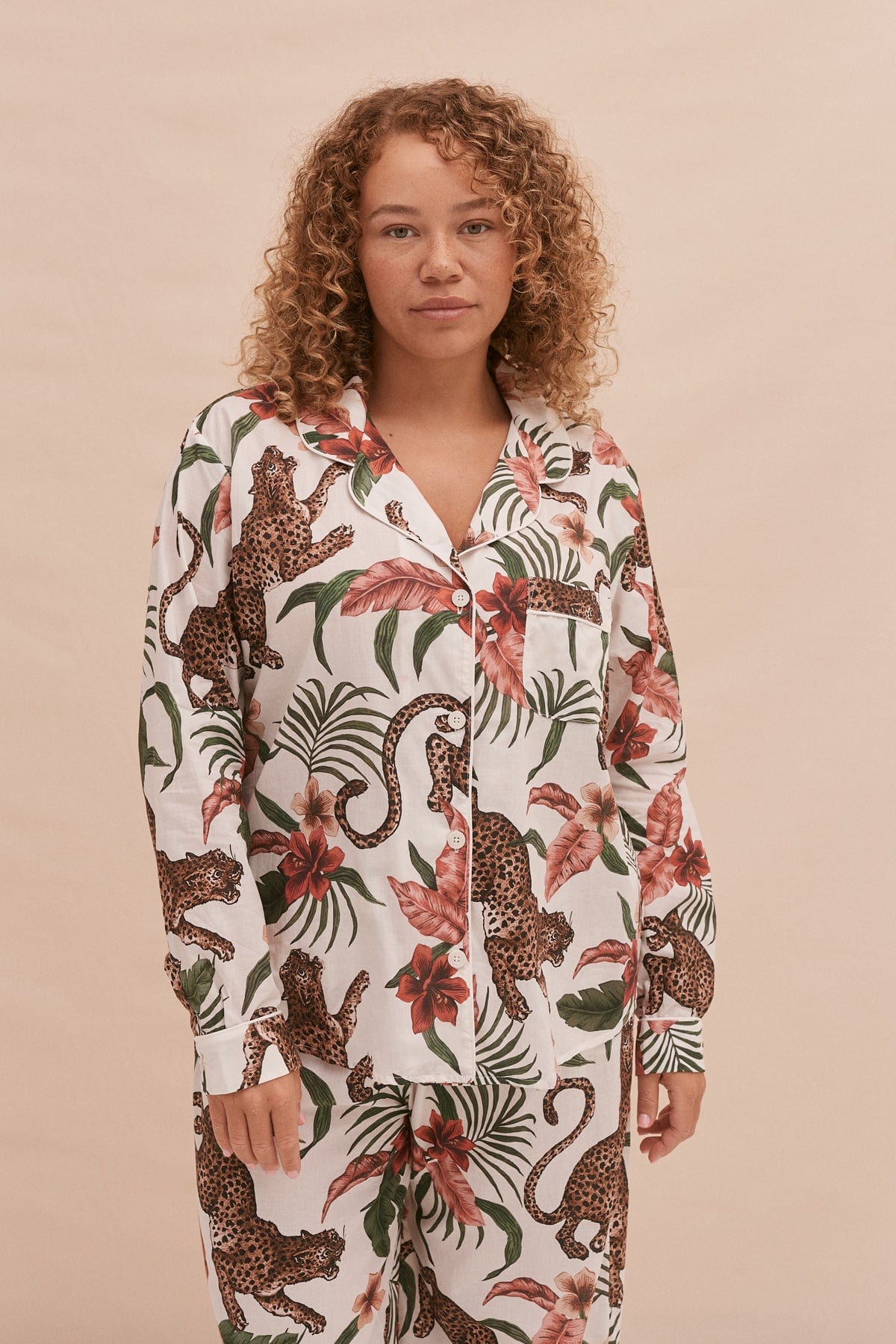 Long Pyjama Set Soleia Print Cream