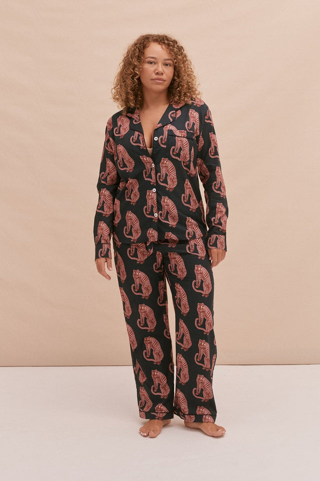 Buy Victoria's Secret Leopard Brown Flannel Long Pyjamas from Next  Netherlands