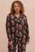 Long Pyjama Set Sansindo Tiger Print Navy/Pink