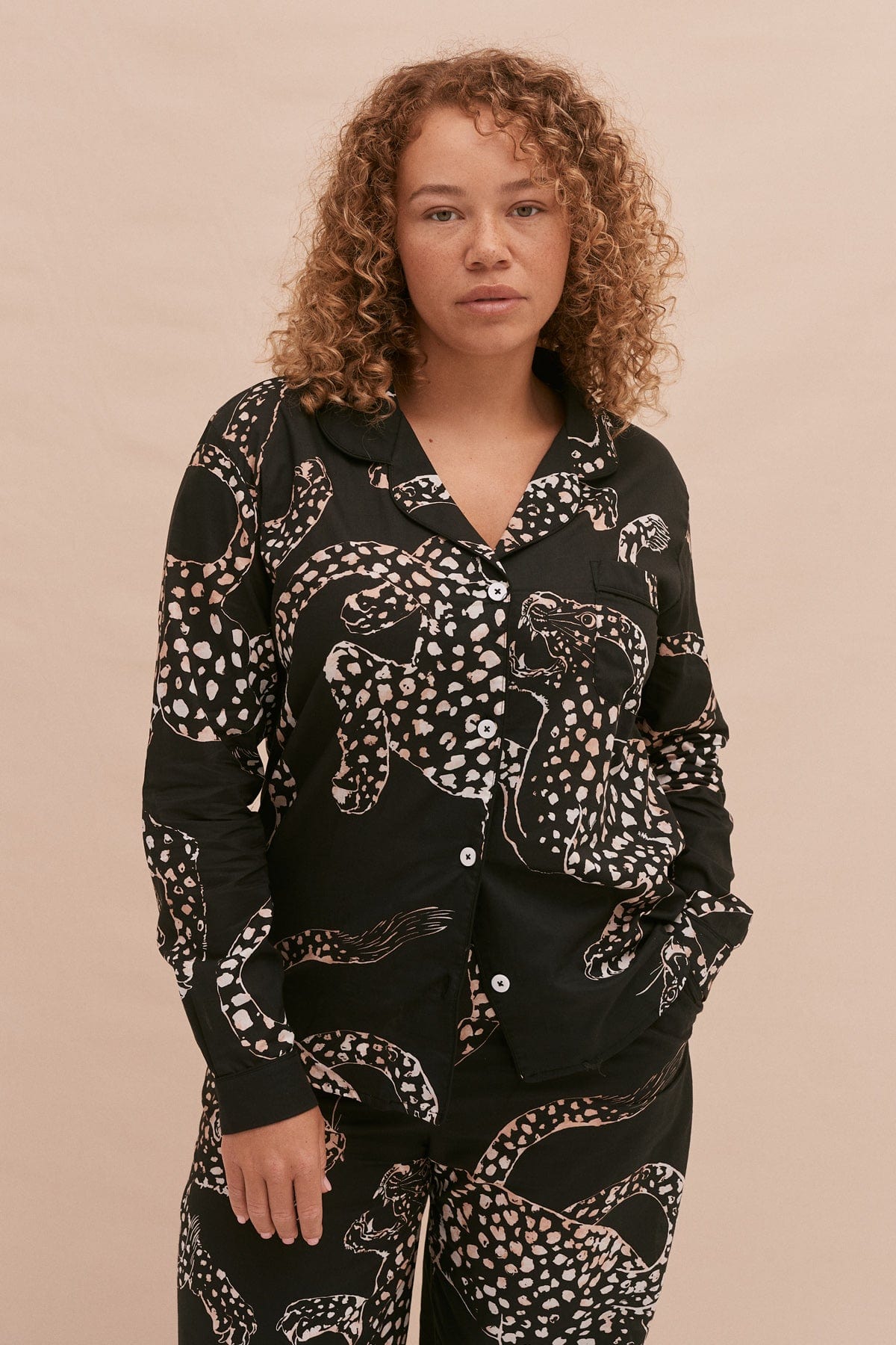 Long Pyjama Set The Jag Print Navy