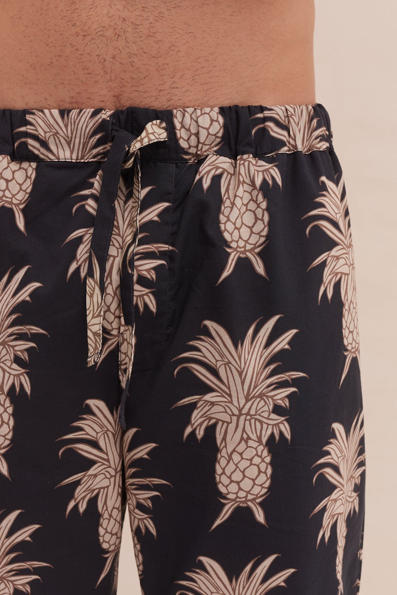 Men’s Pyjama Trousers Howie Pineapple Black/Gold