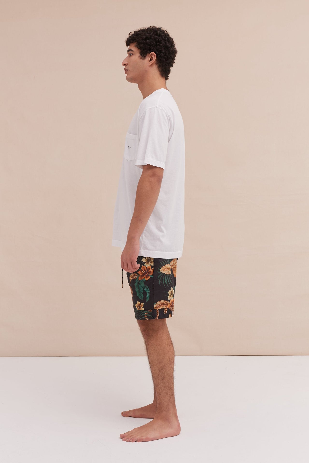 Men’s Pyjama Shorts Soleia Print Black/Yellow