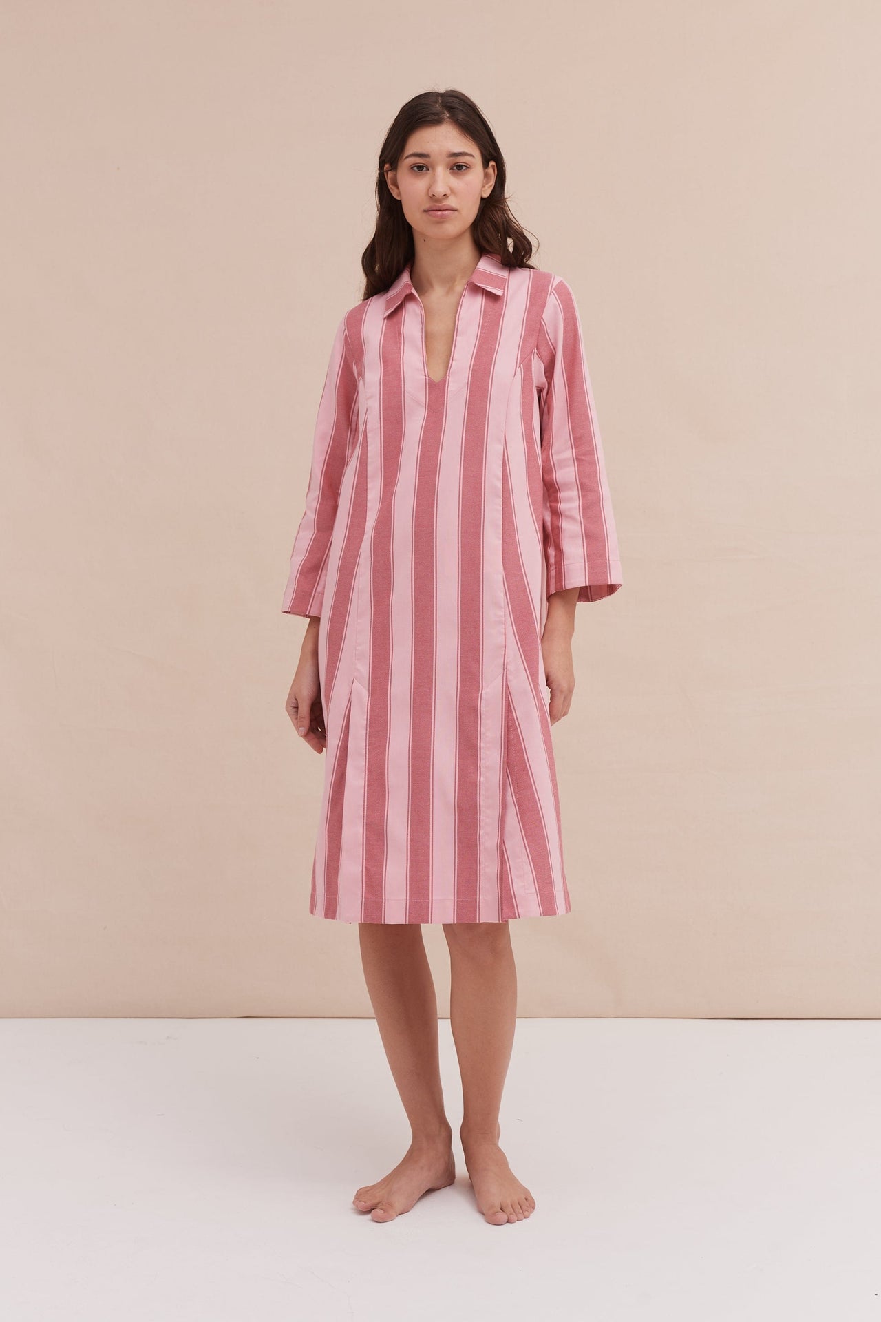 Kaftan Feluka Stripe Pink/Red Woven