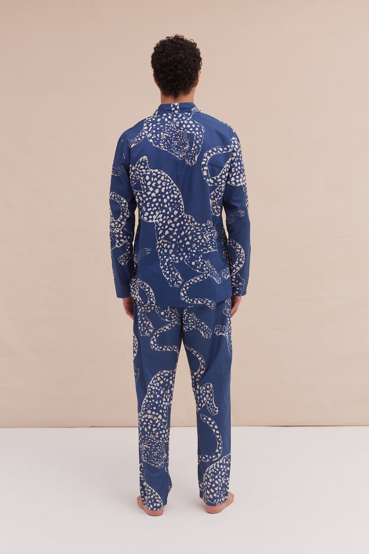 Men’s Pocket Pyjama Set The Jag Print Blue