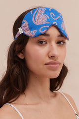 Cotton Luxe Eye Mask Chango Print Blue/Pink