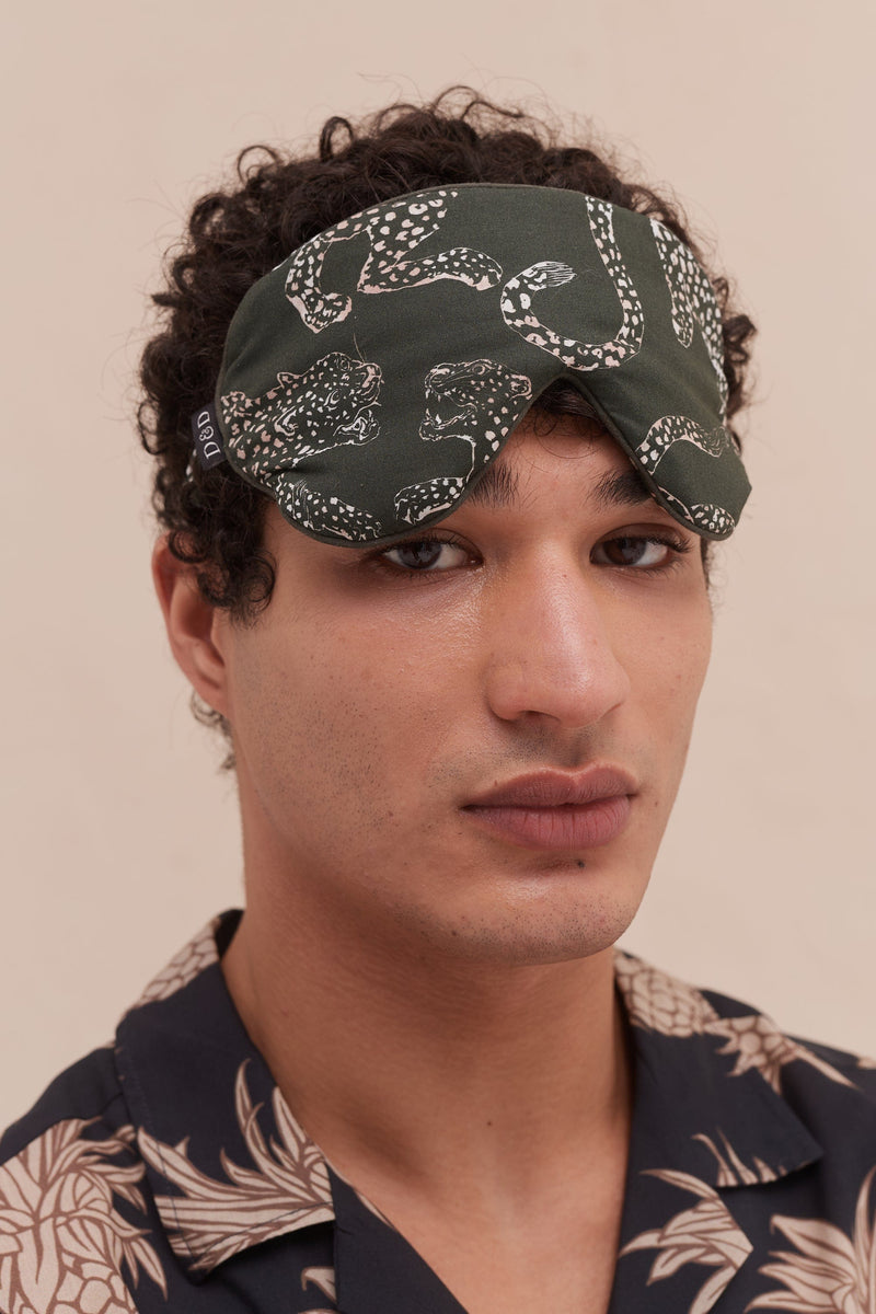 Men’s Eye Mask The Jag Print Green