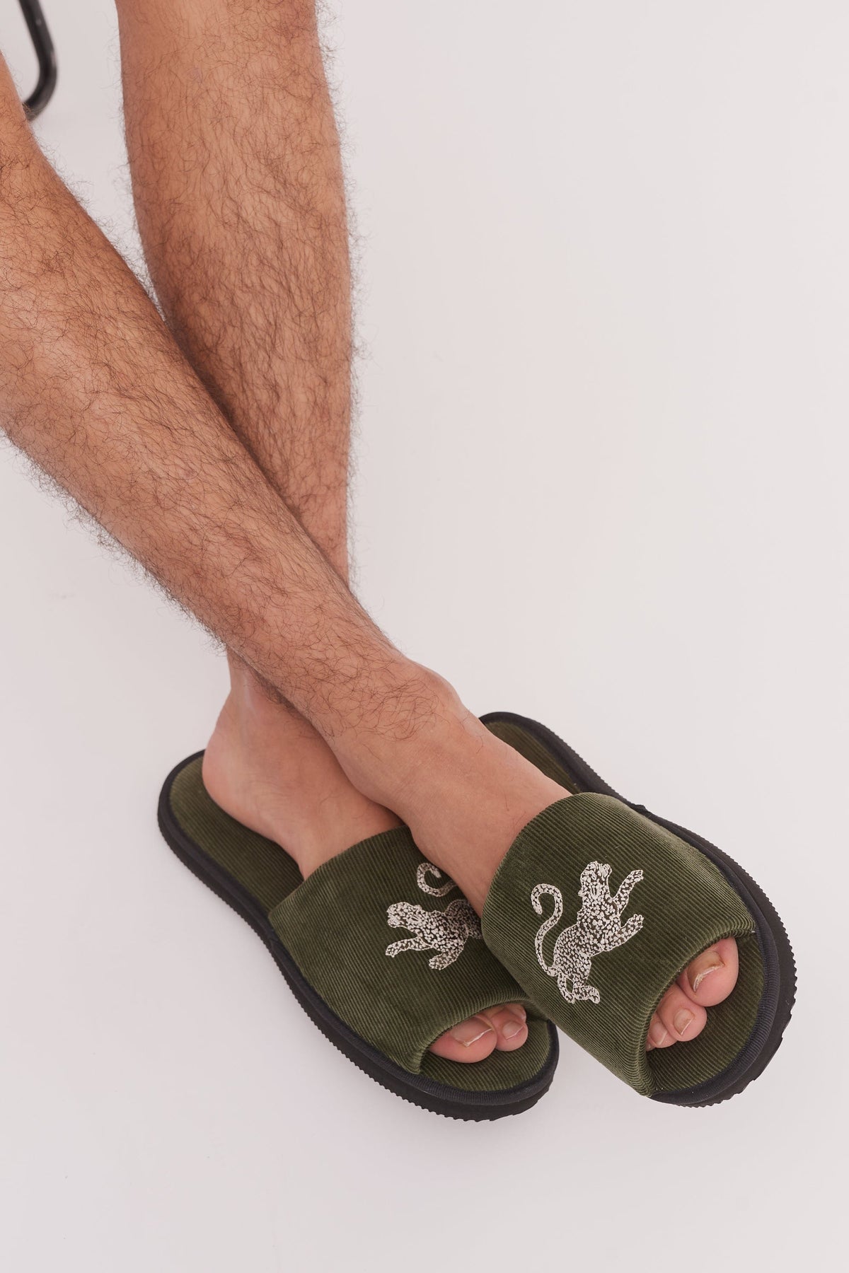 Corduroy Slides Jag Print