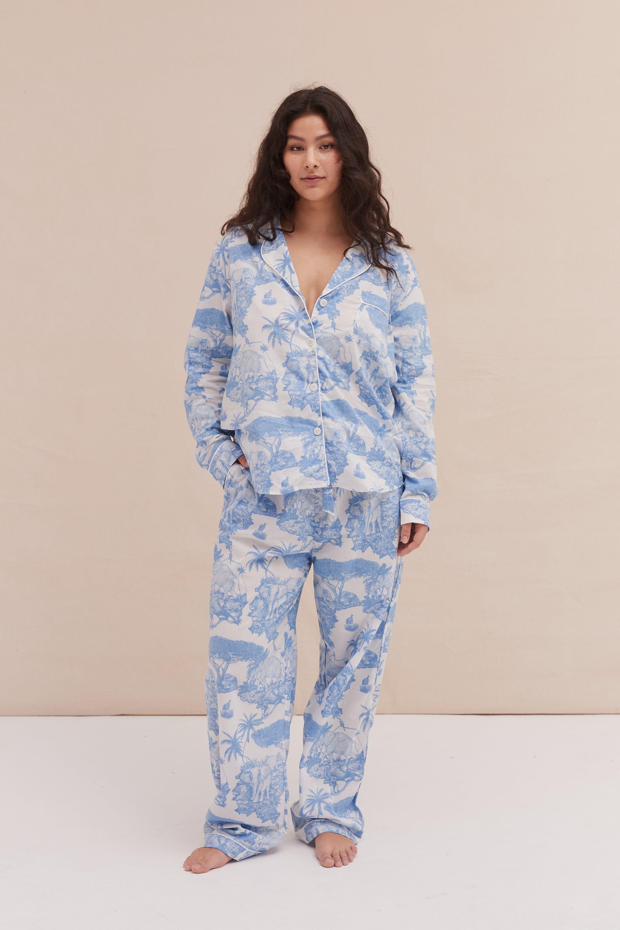 Long Pyjama Set Loxodonta Print