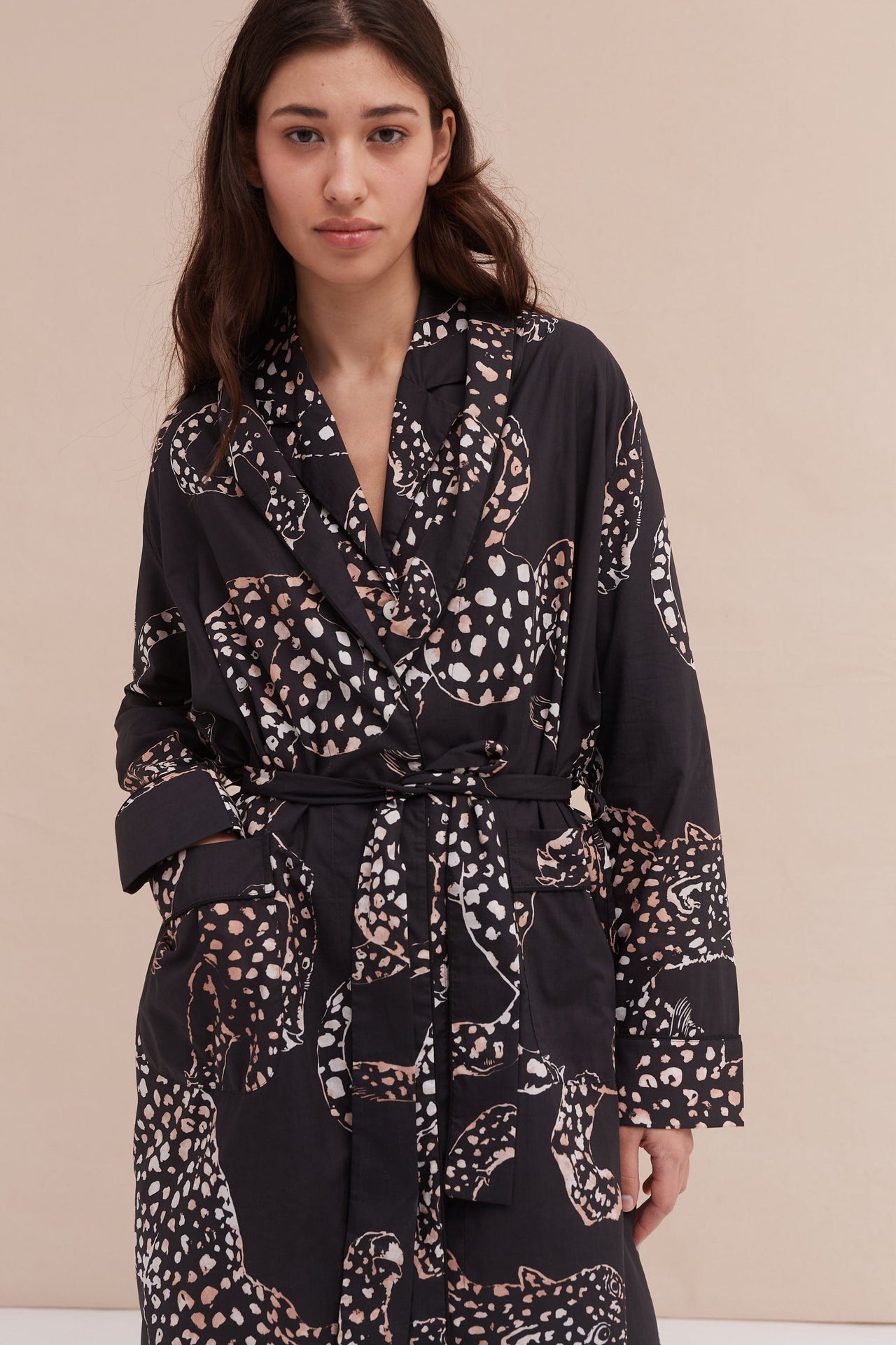 Women's Robe The Jag Print Navy