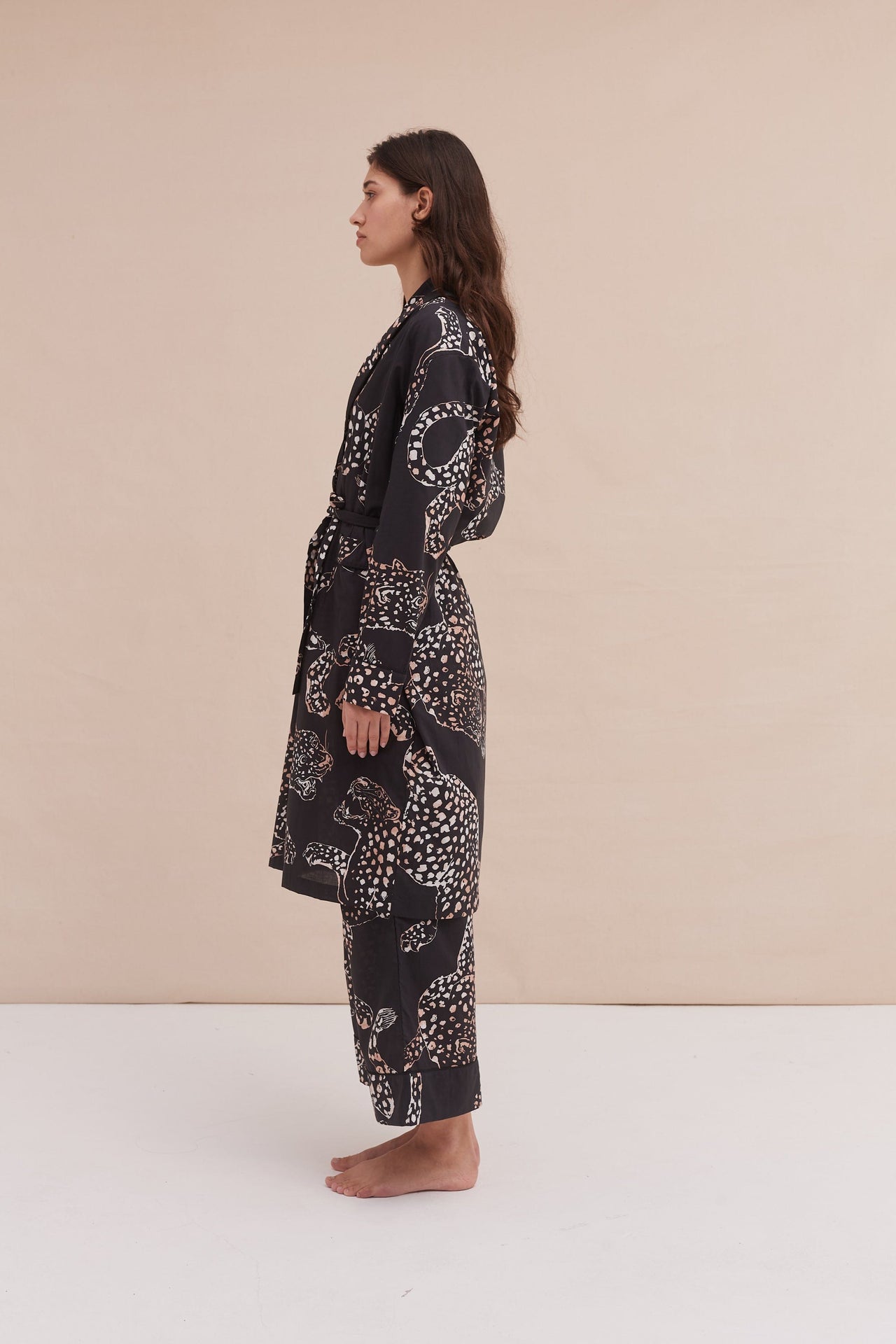 Women's Robe The Jag Print Navy