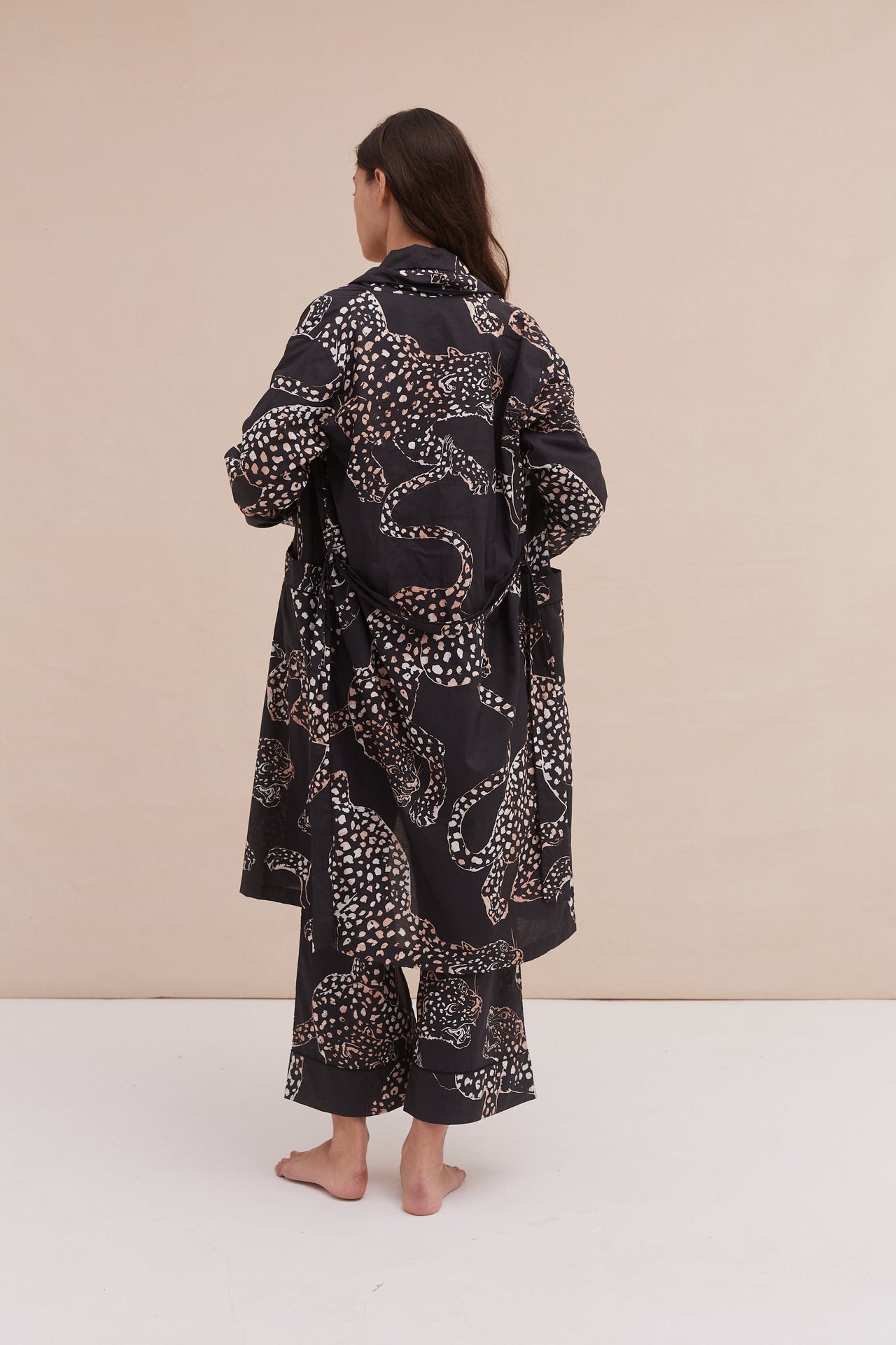 Women's Robe The Jag Print Navy