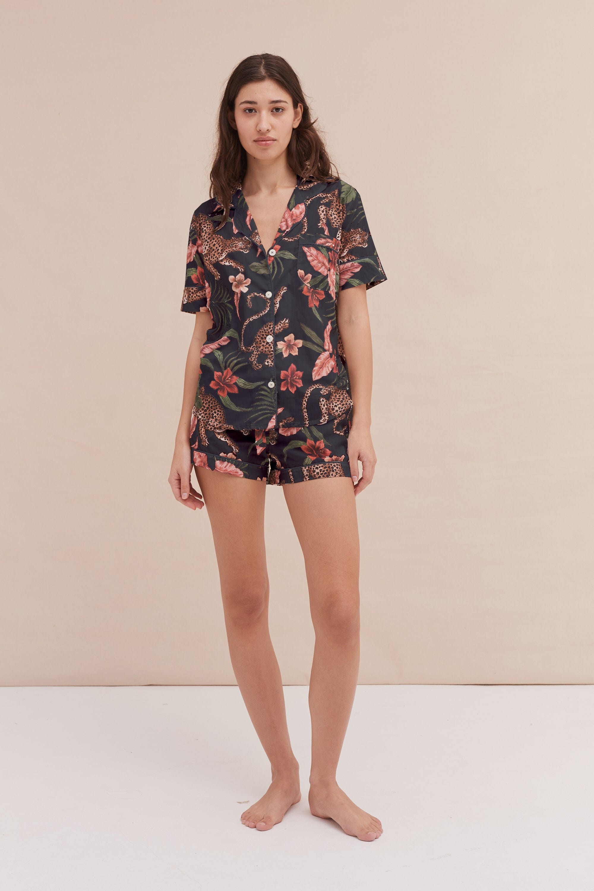 Short Pyjama Set Soleia Leopard Print