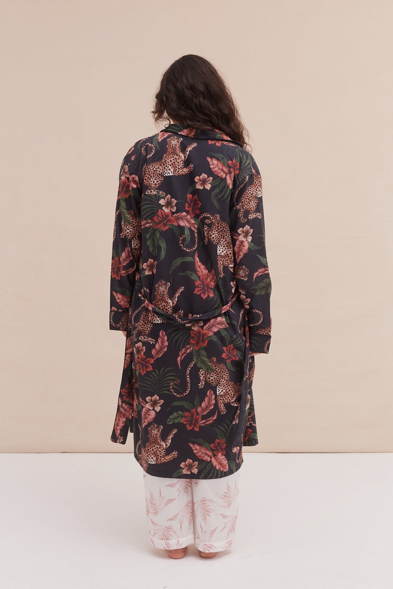 Women's Robe Soleia Print Navy